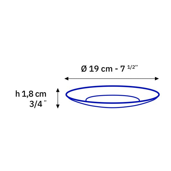 Lys Marine Dessert Plate 19 cm, Set of 6