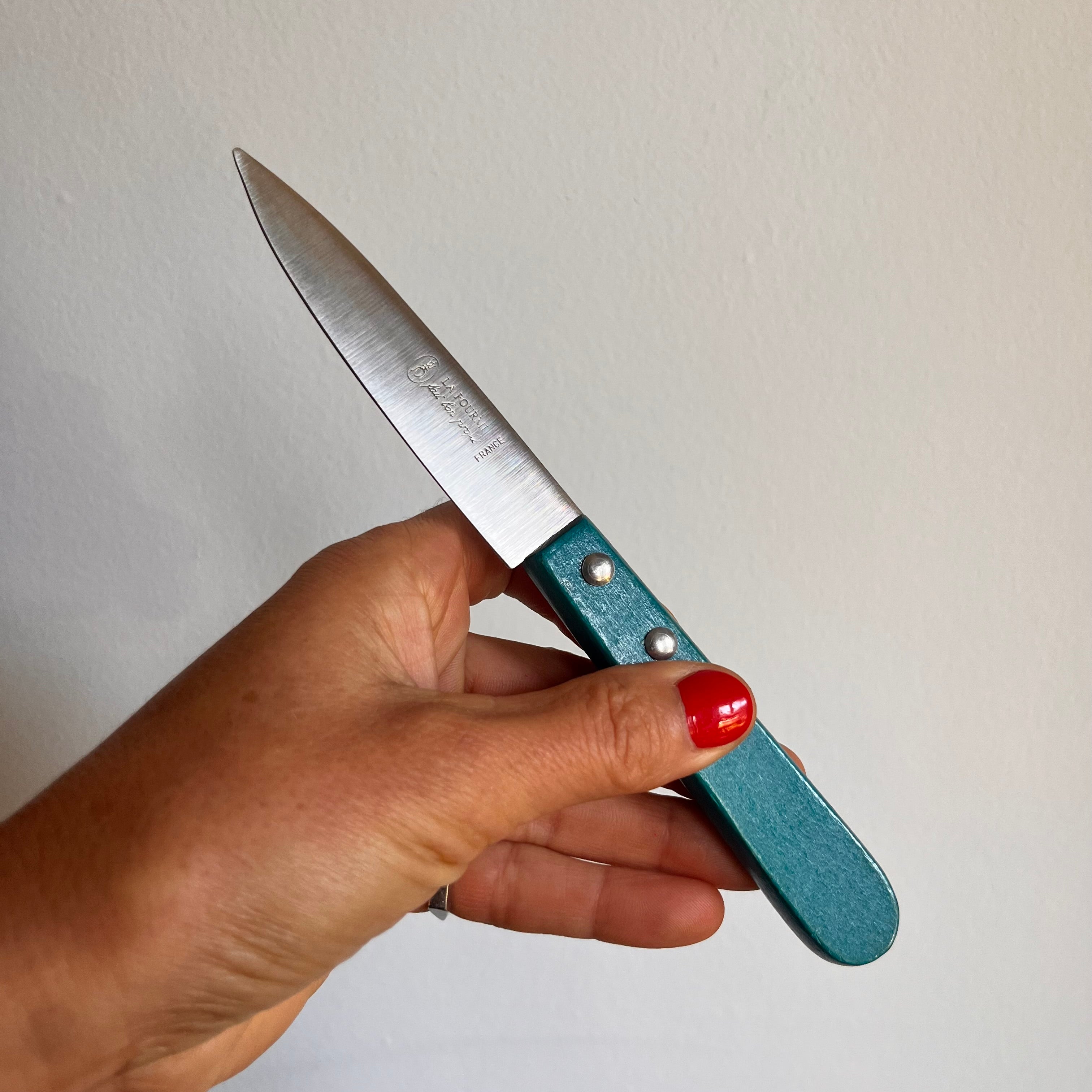 Paring kitchen knife, color wood handle