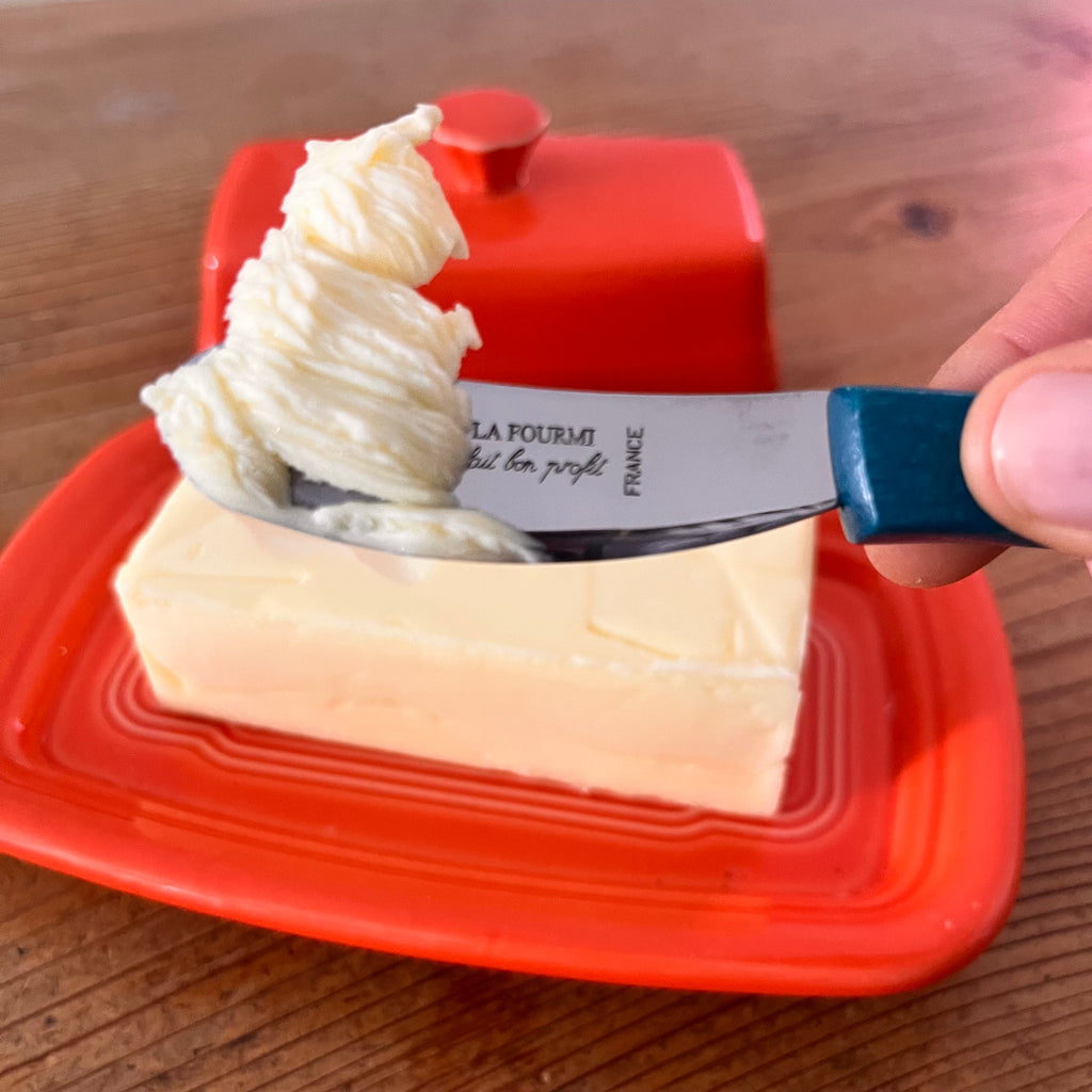 Butter knife, Blue Beechwood handle