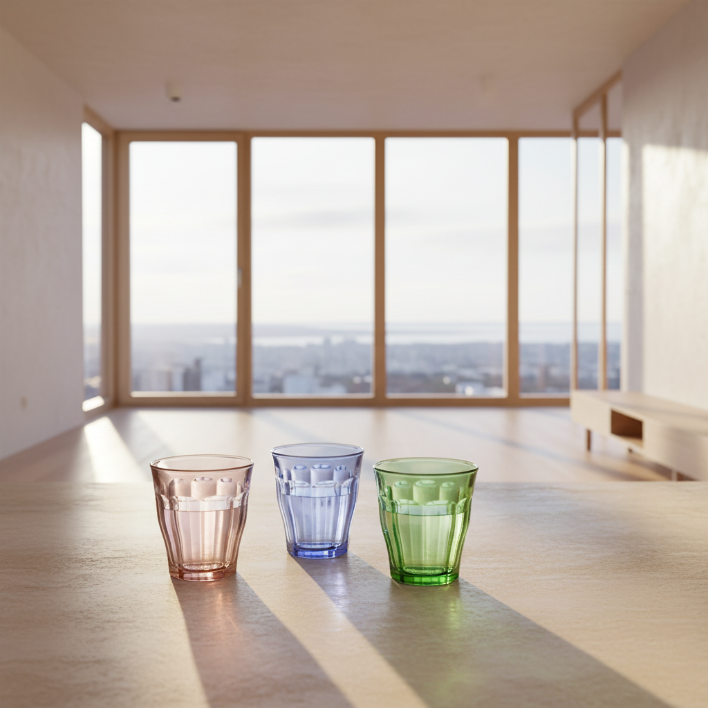 Duralex Canada Picardie Color Mix Pink Purple Blue Green tumbler set x 4 at Clementine Boutique