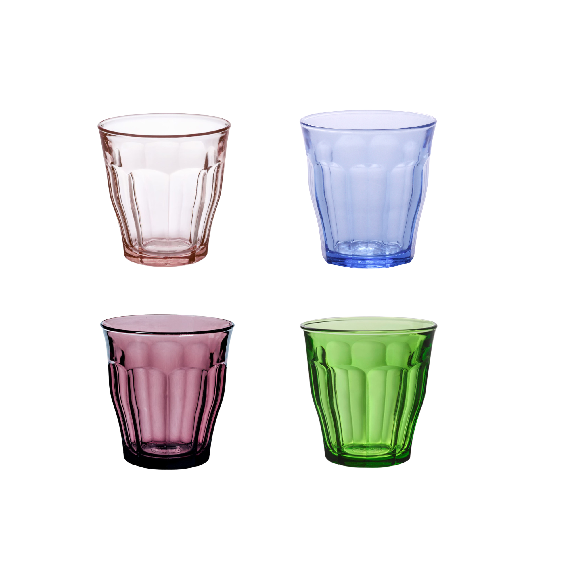 Picardie Pink and Blue Colored Tumblers 25cl  - 8.75 Oz x4