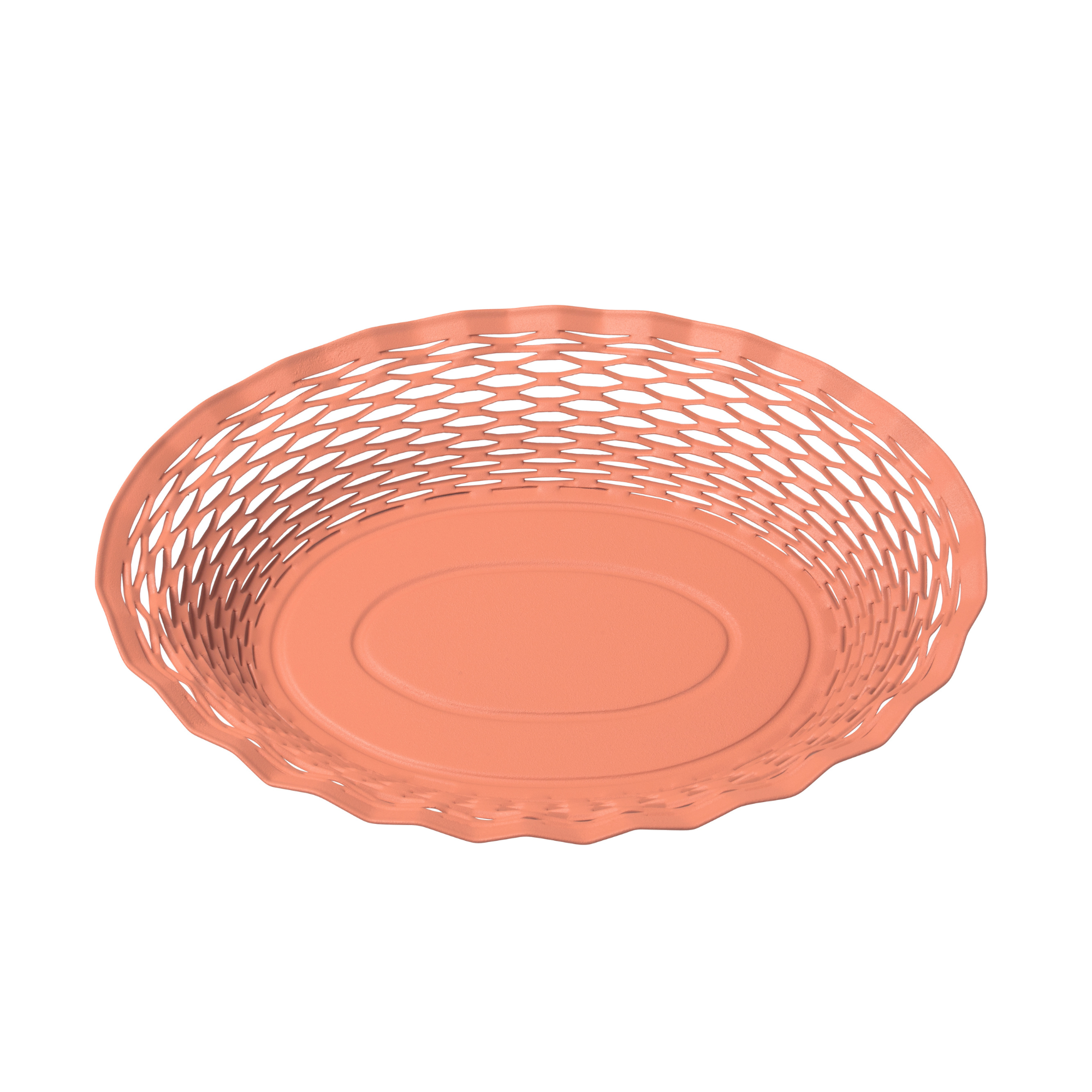 Oval Food Basket, Stainless Steel Color, Large size