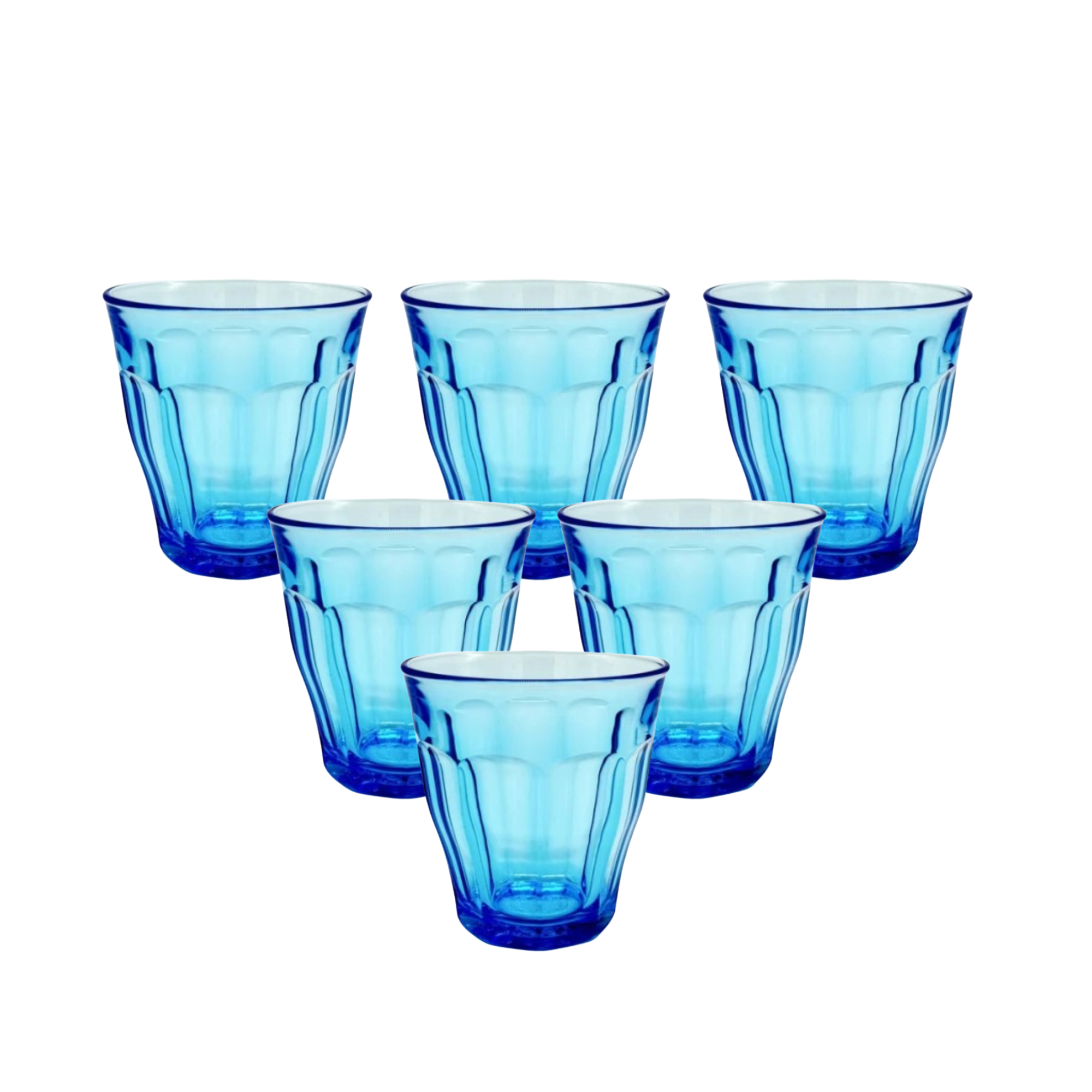 Picardie Turquoise Drinking Glasses 25cl – Set of 6 | Made in France