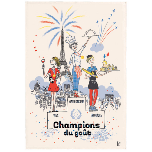 Champions of Taste Tea Towel made in France Clementine Boutique Toronto