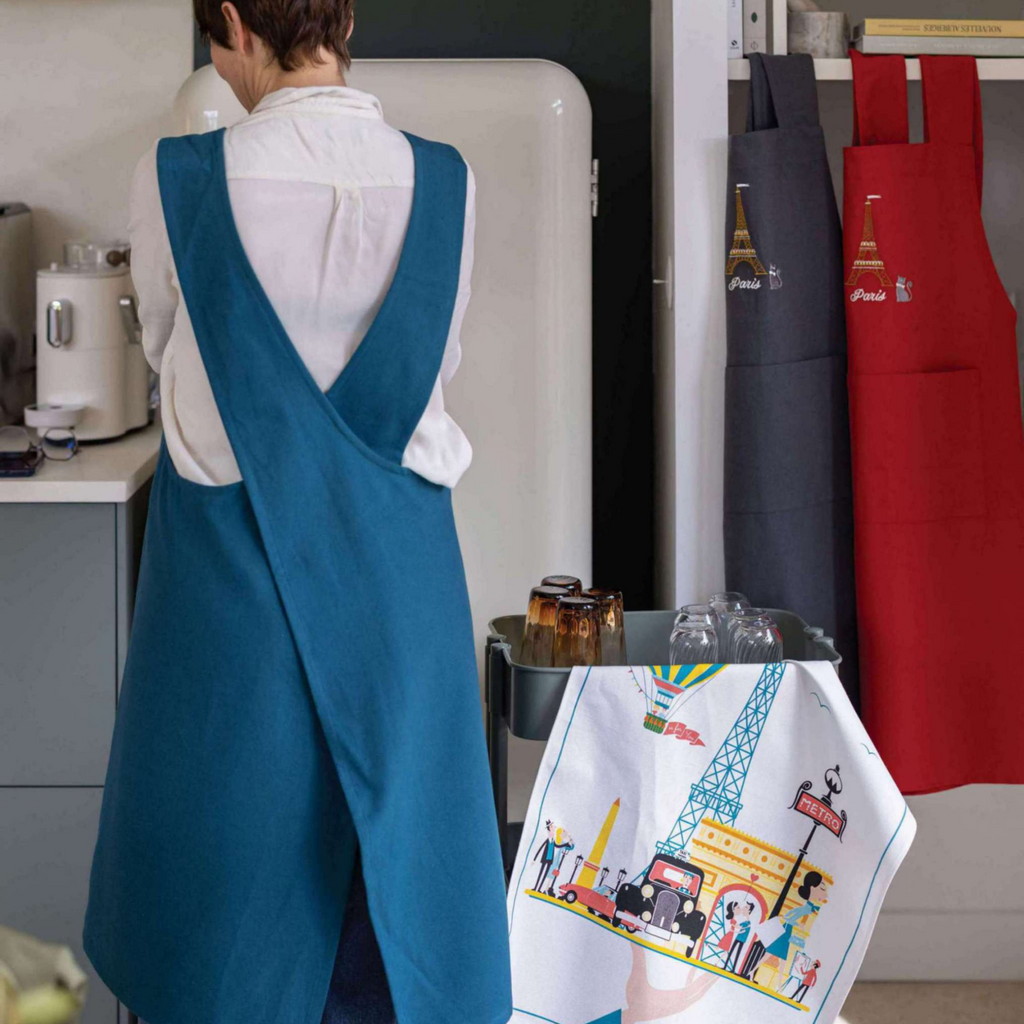 Paris on a Tray Tea Towel Made in France Winkler Canada Clementine Boutique