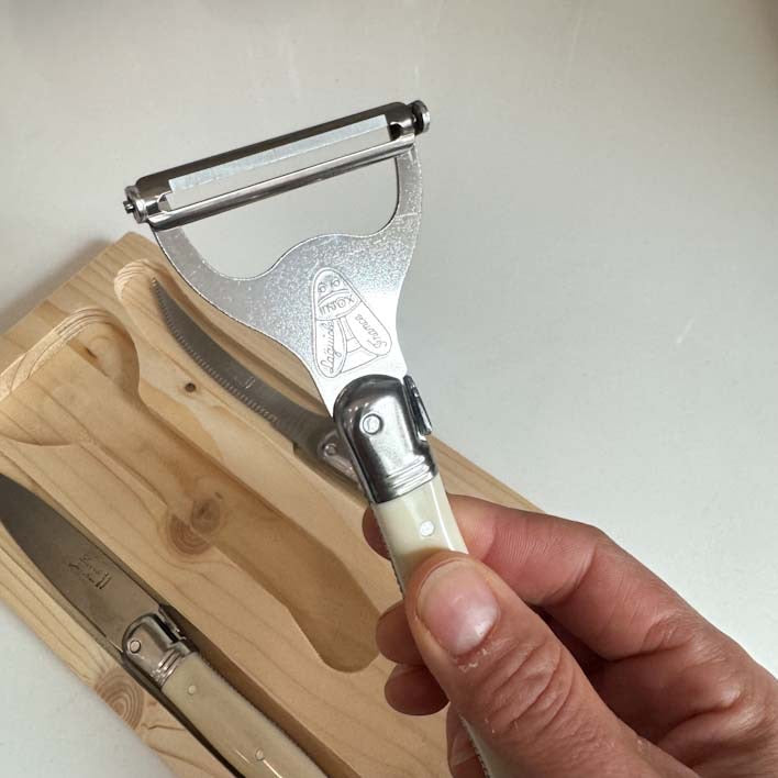 Laguiole Peeler, Tomato and Office knife set - Off-White