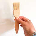 Pinceau à pâtisserie en poils naturels avec manche en bois de hêtre