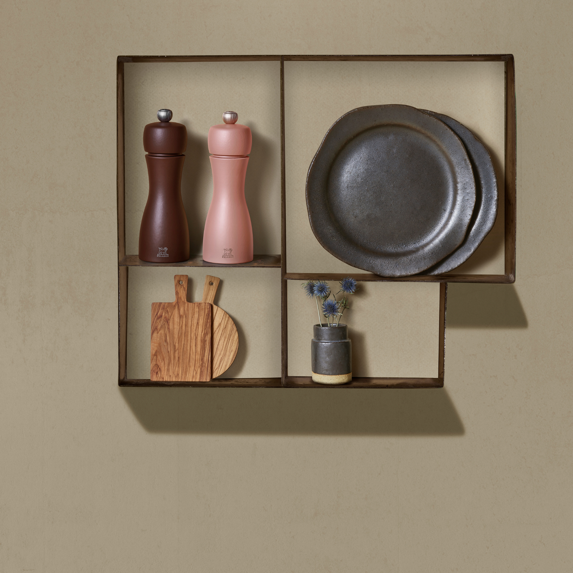 Peugeot Canada Tahiti Duo Salt & Pepper Mill, Earth Set, Cocoa & Hazel