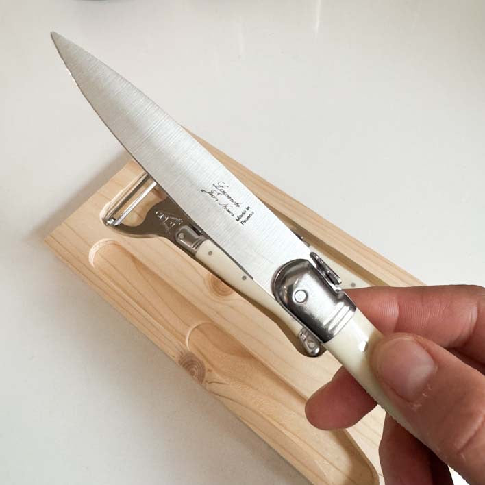 Laguiole Peeler, Tomato and Office knife set - Off-White