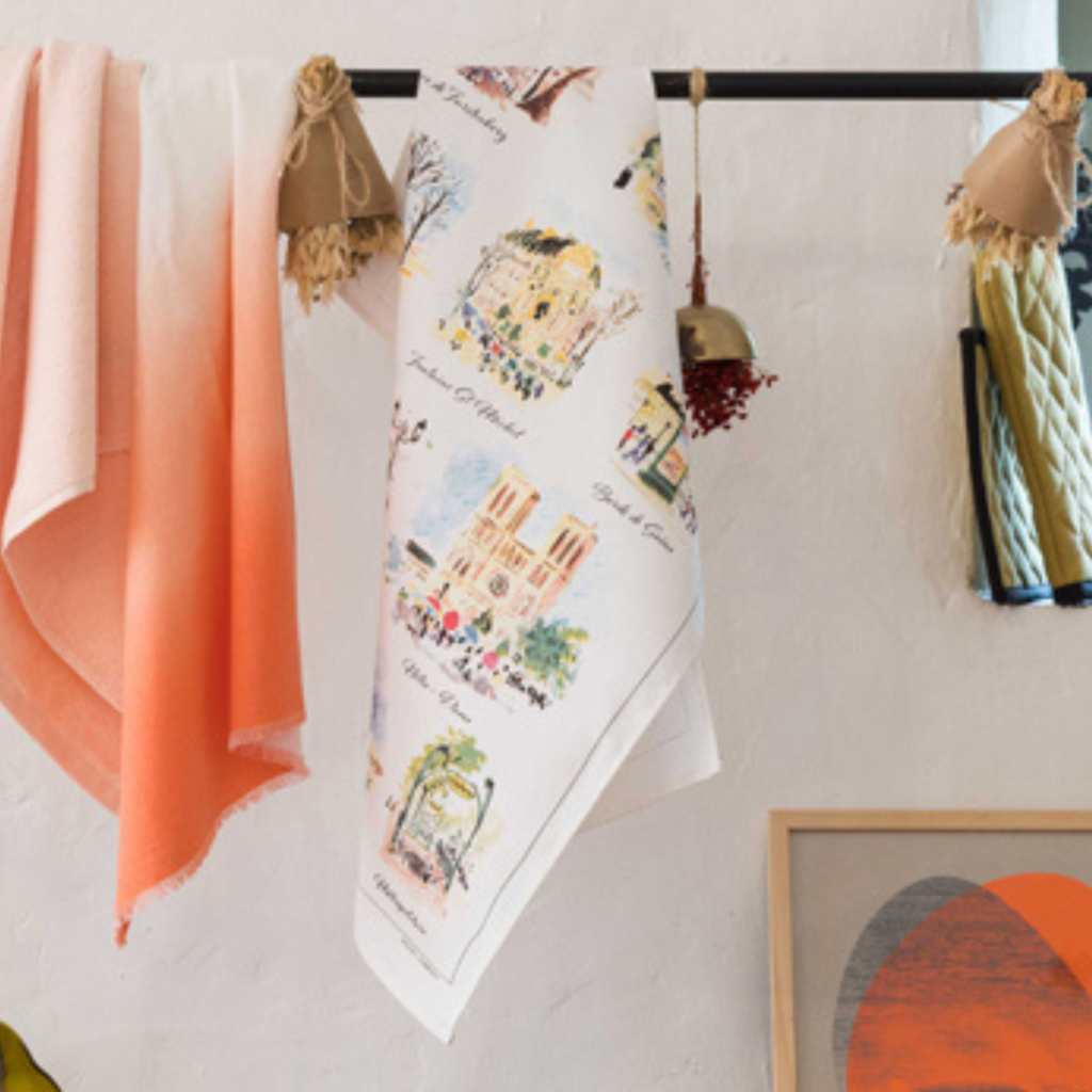 French Tea Towel Paris Scenes Tea Towel by Winkler Made in France Winkler Canada Clementine Boutique