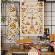 Torchon de cuisine à l'effigie de la pâtisserie française