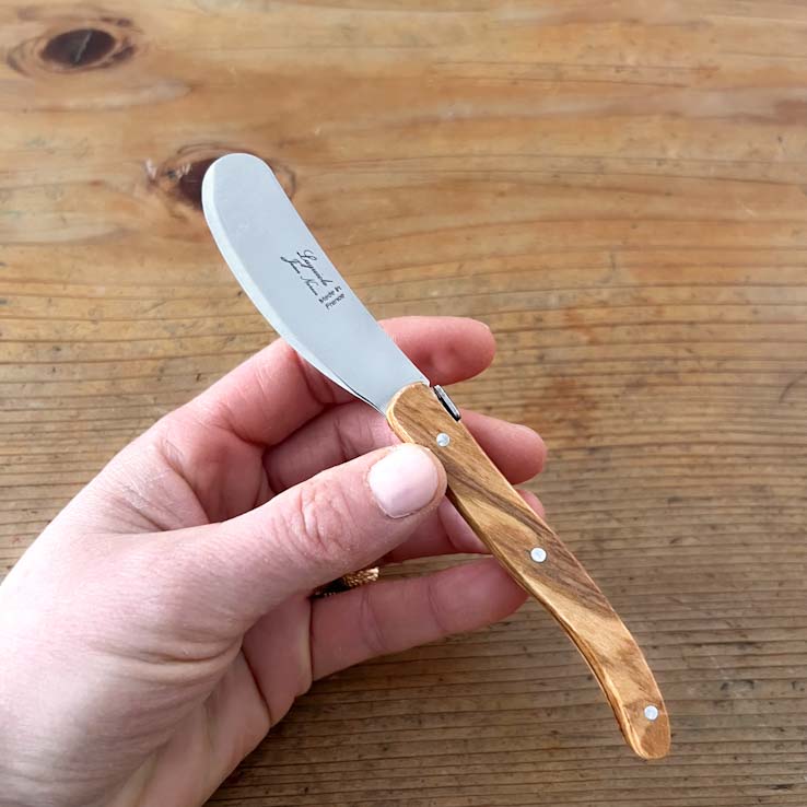 Laguiole ® Butter knife, Olive wood handle, Made in France, Clementine Boutique