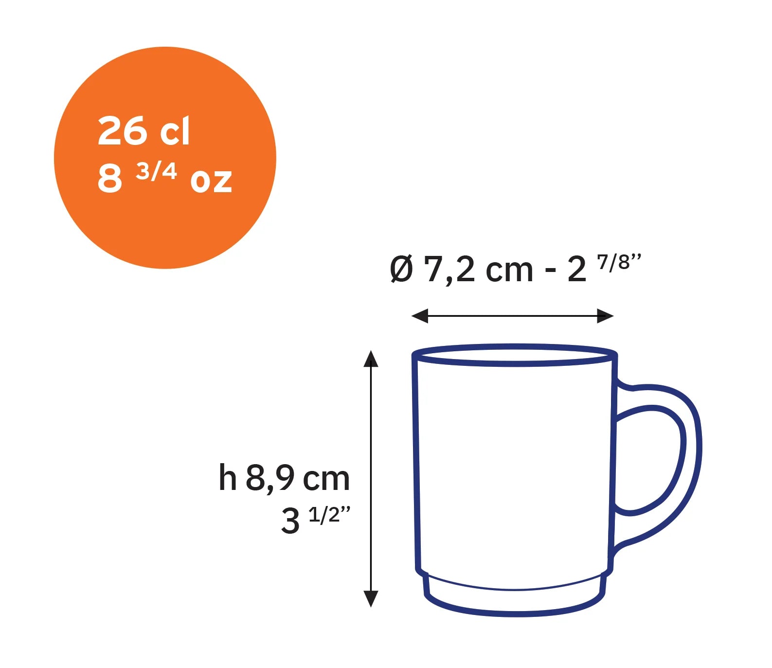 Ensemble de 6 tasses Versailles de couleurs assorties