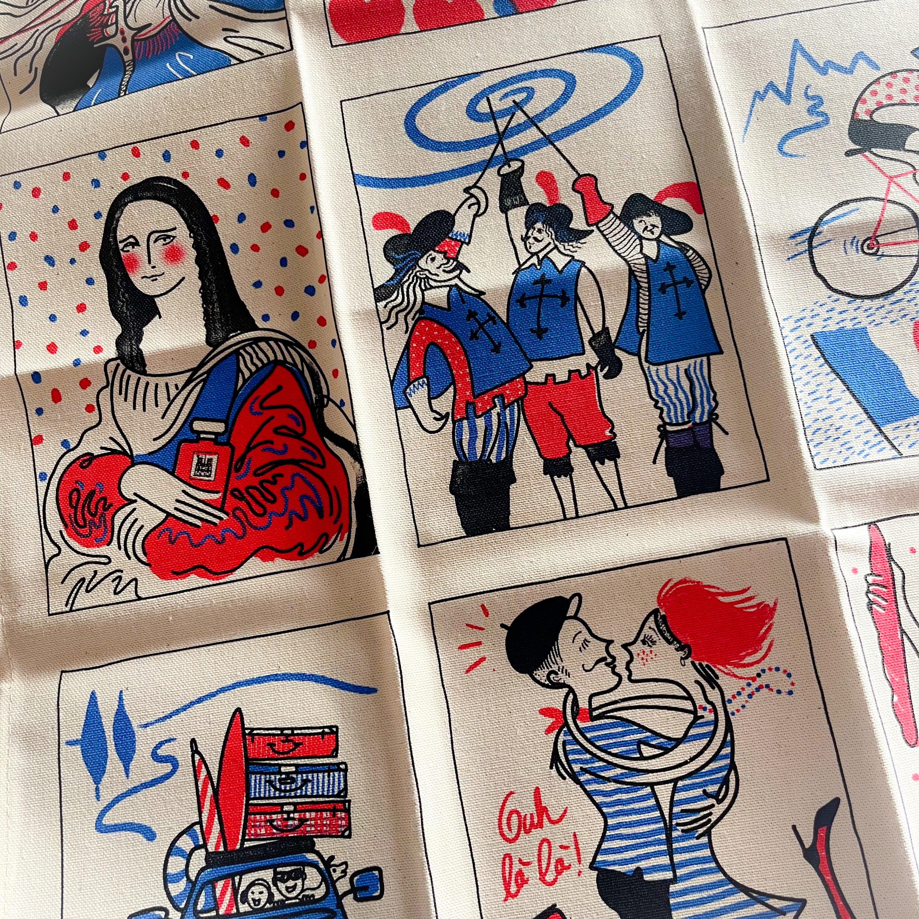 French Symbols Tea Towel