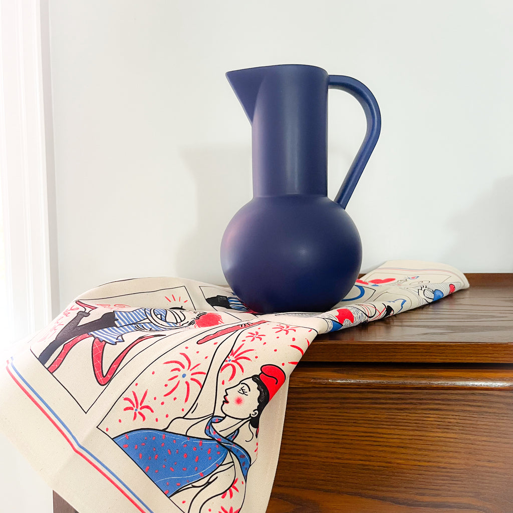 French Symbols Tea Towel Tricolours Made in France Winkler Canada Clementine Boutique