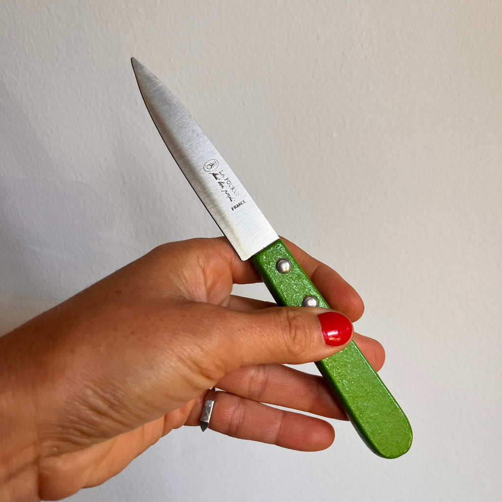 Paring kitchen knife, color wood handle