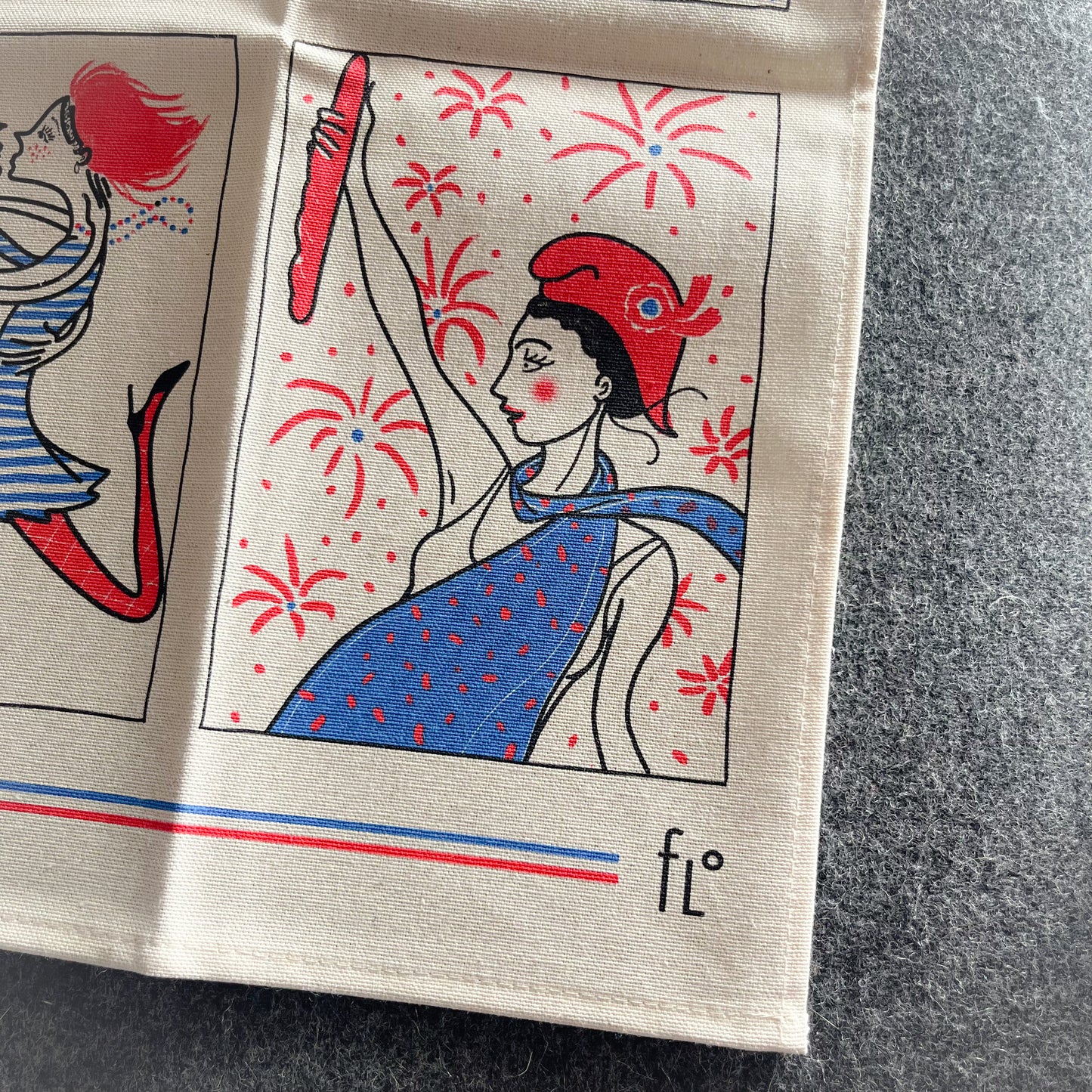 French Symbols Tea Towel