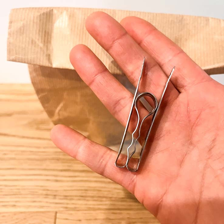 Set of stainless steel clothes peg x5