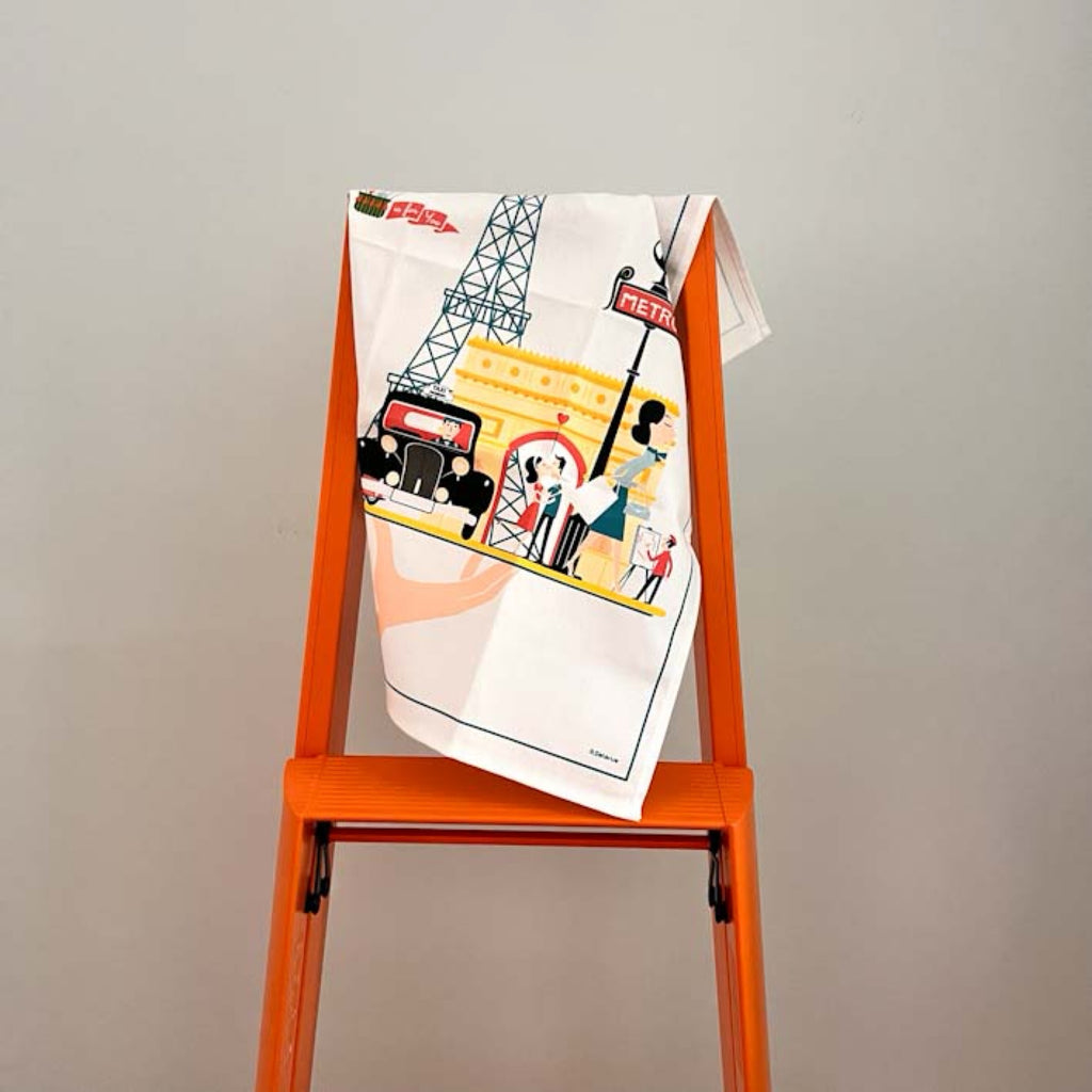 Paris Plateau Tea Towel