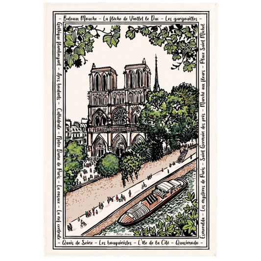  Paris Notre-Dame Tea Towel Made in France Winkler Canada Clementine Boutique