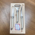 Laguiole Peeler, Tomato and Office knife set - Off-White
