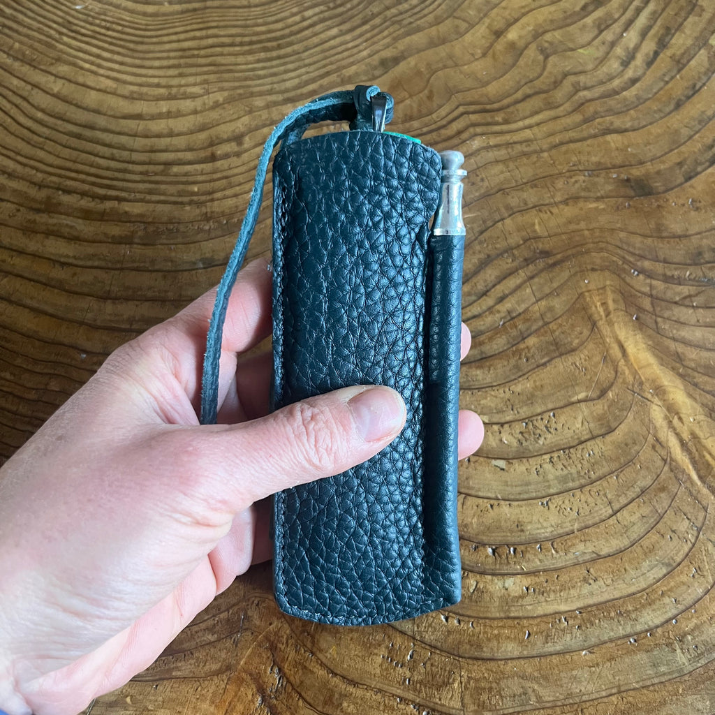 Douk-Douk Pocket Knife Set with sharpening steel and leather sleeve