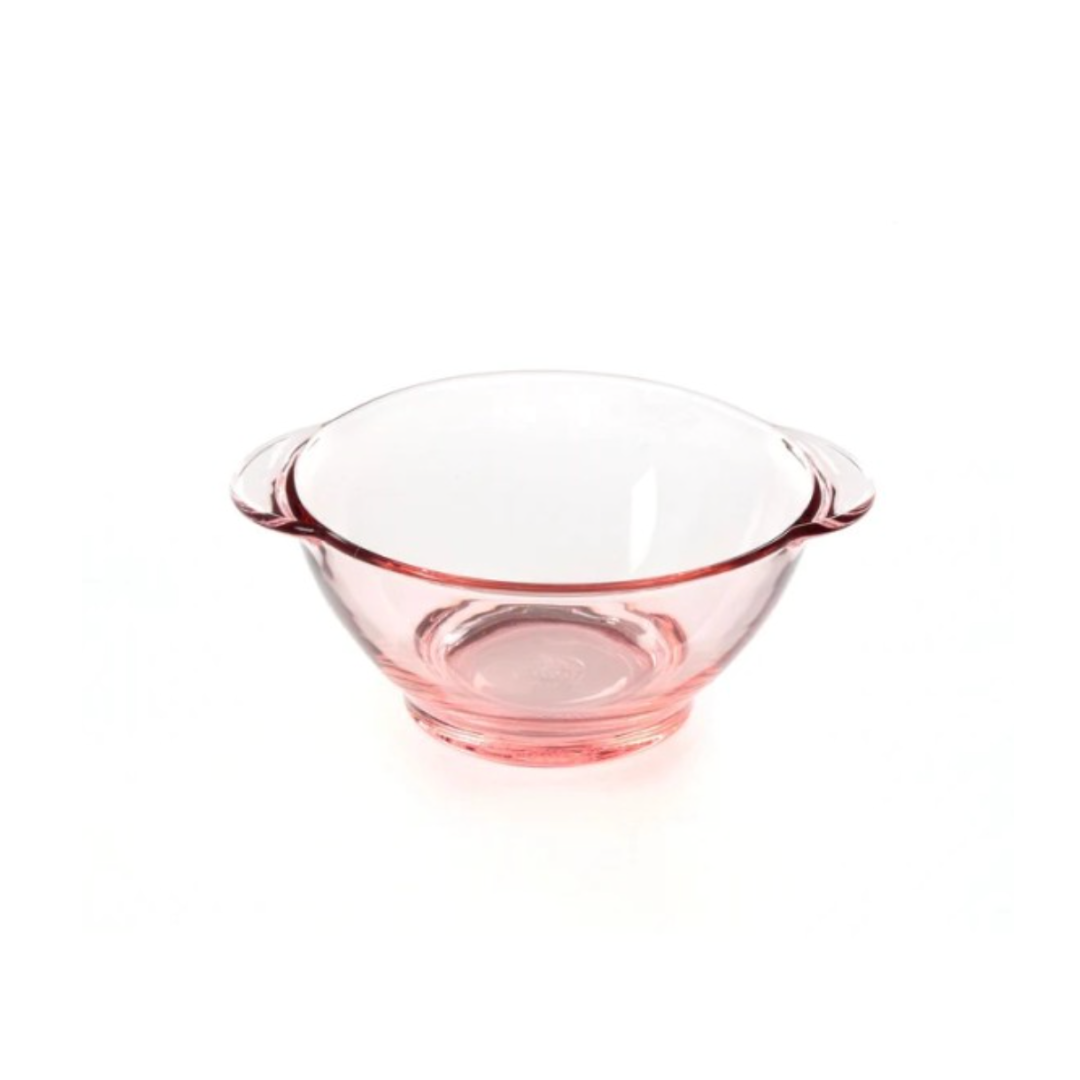 Lys Blush Pink Glass Bowl with Handles – 510ml | Made in France