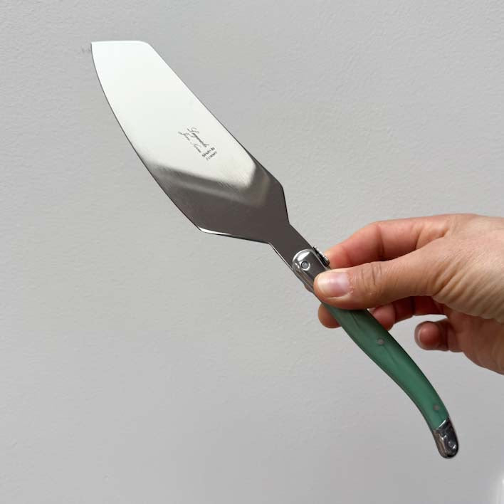 Laguiole Cake slicer and bread knife Set - Pastel Green