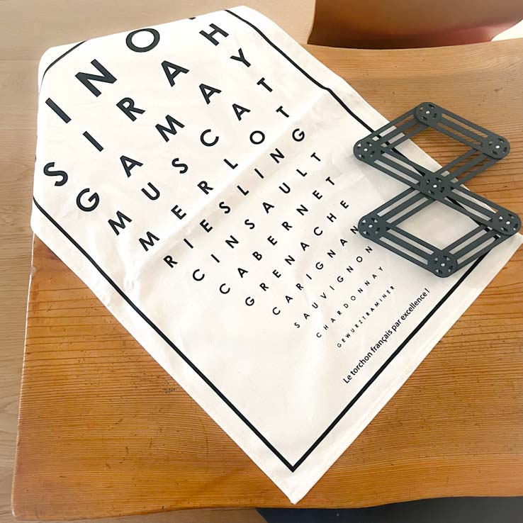 French Grape Variety Tea Towel Winkler Canada Made in France Clementine Boutique