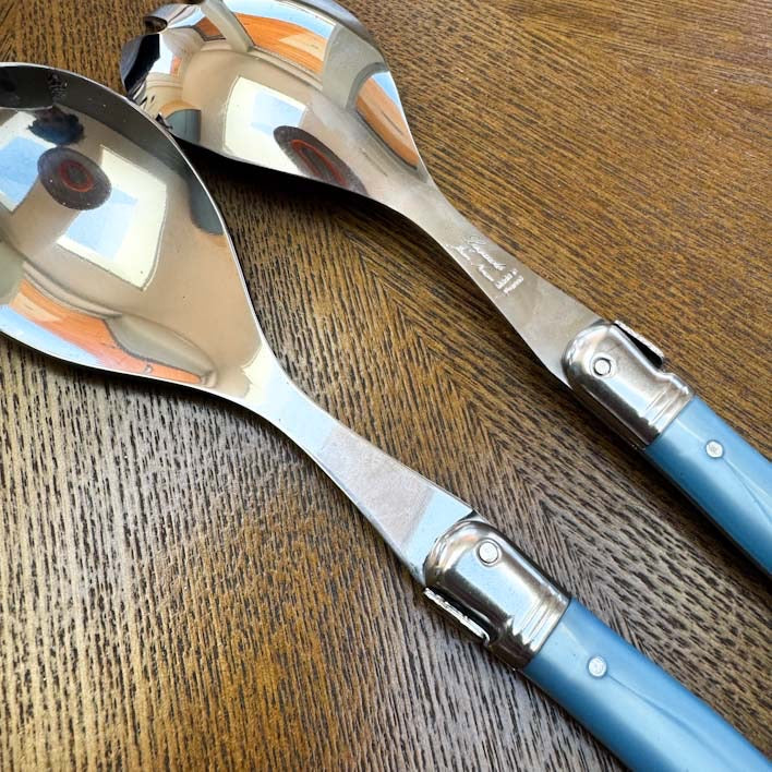 Laguiole Salad Server Set – Pastel Blue | Made in France