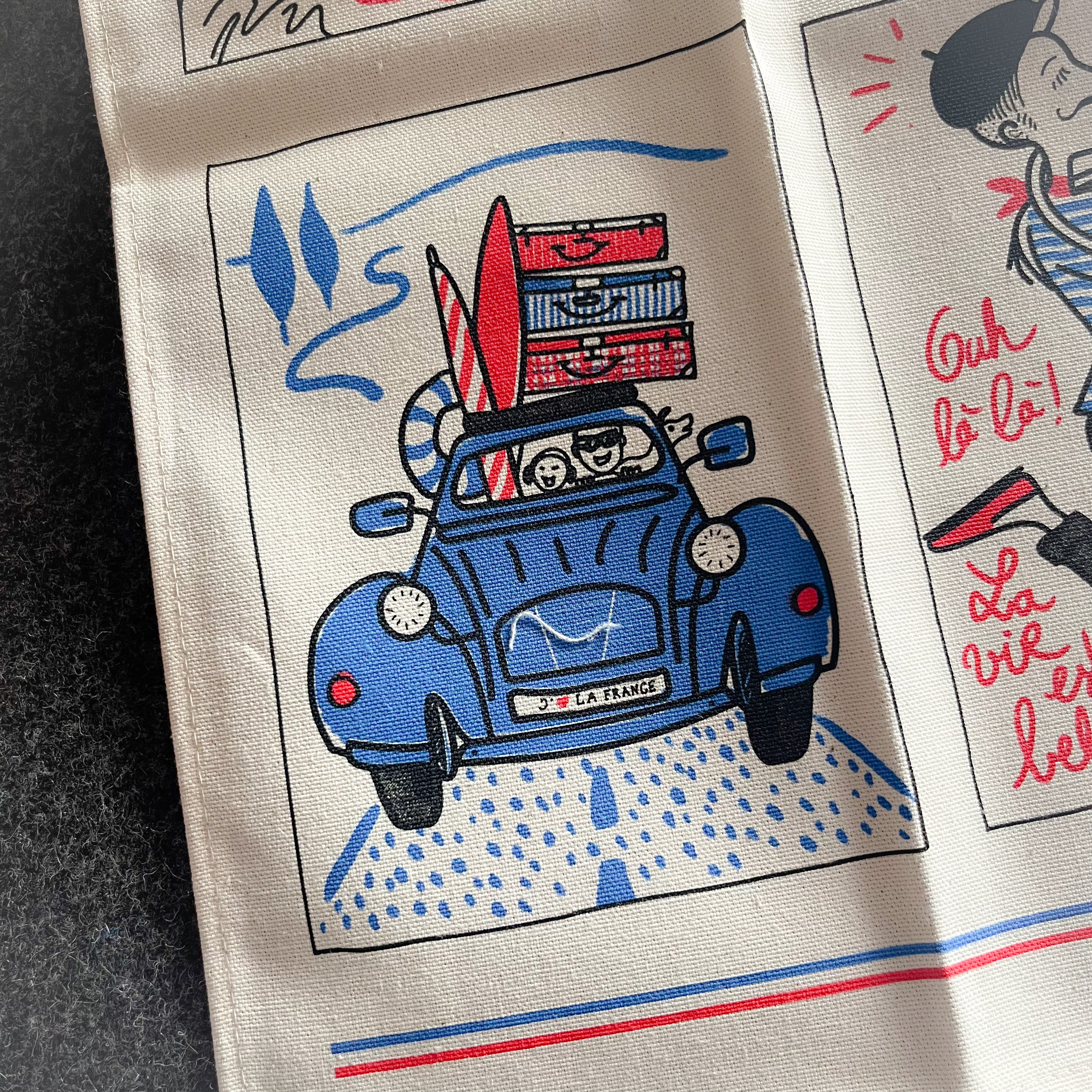 French Symbols Tea Towel