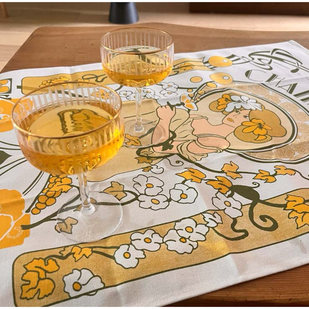Winkler Canada Champagne Art Deco Tea towel Clementine Boutique