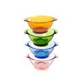 Lys Colored Glass Bowls with Handles – Set of 4 | Made in France