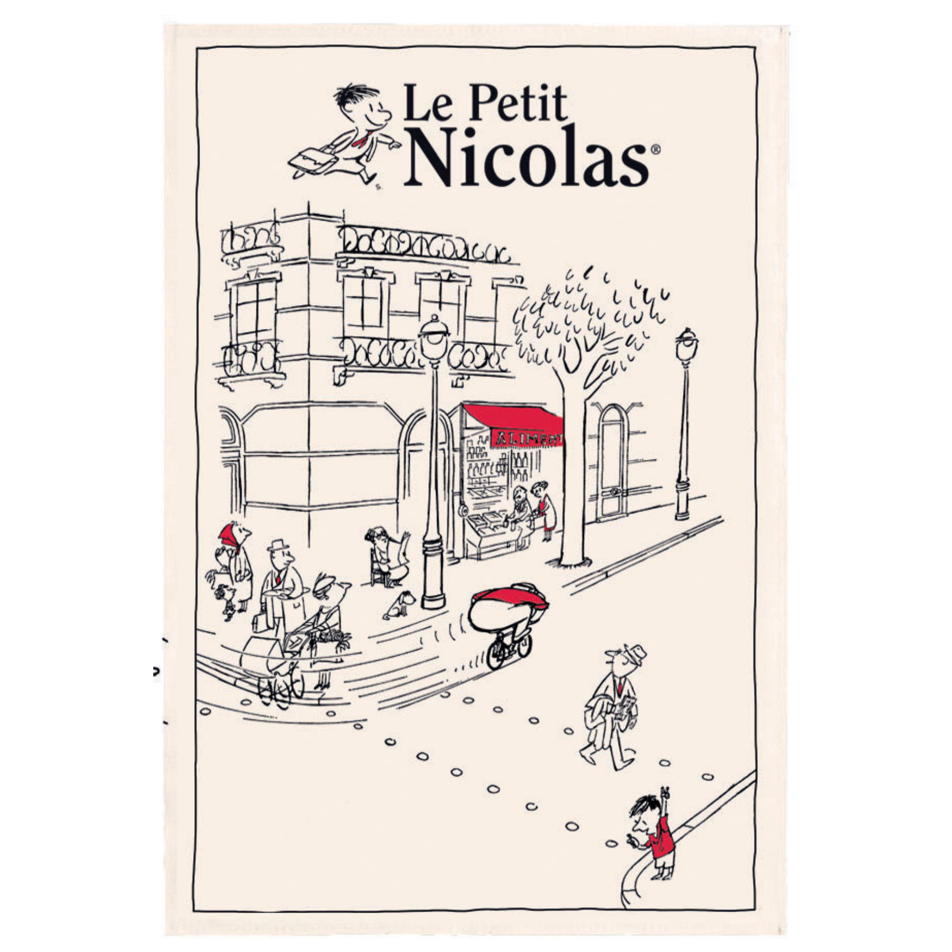 Little Nicolas in the city Tea towel Winkler Made in France Clementine Boutique