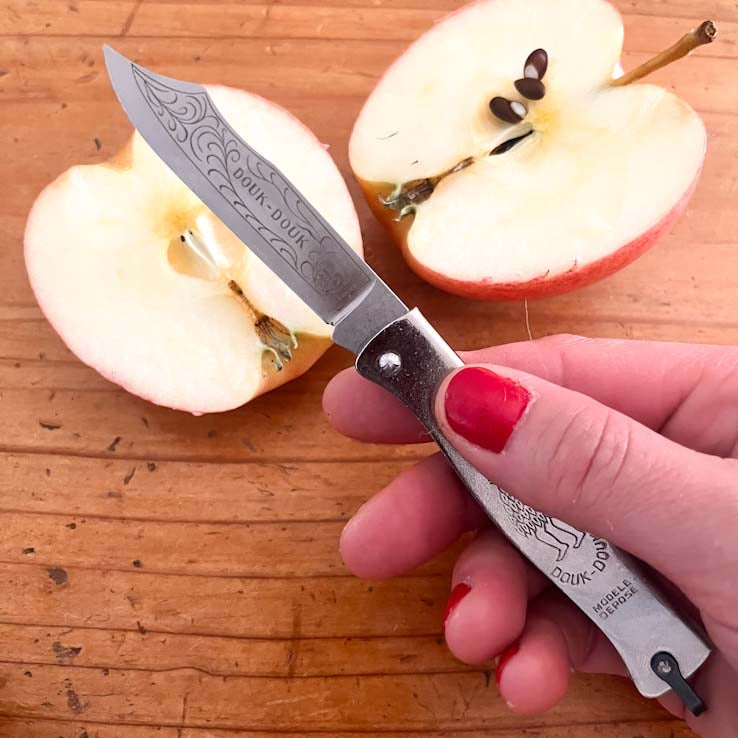 Douk-Douk Original Utility Pocket Knife 160mm, Carbon Steel Blade, Chromed Handle Canada Clementine Boutique Toronto