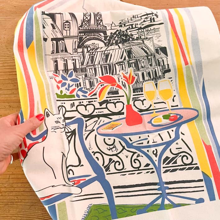 Window on Paris French Tea Towel