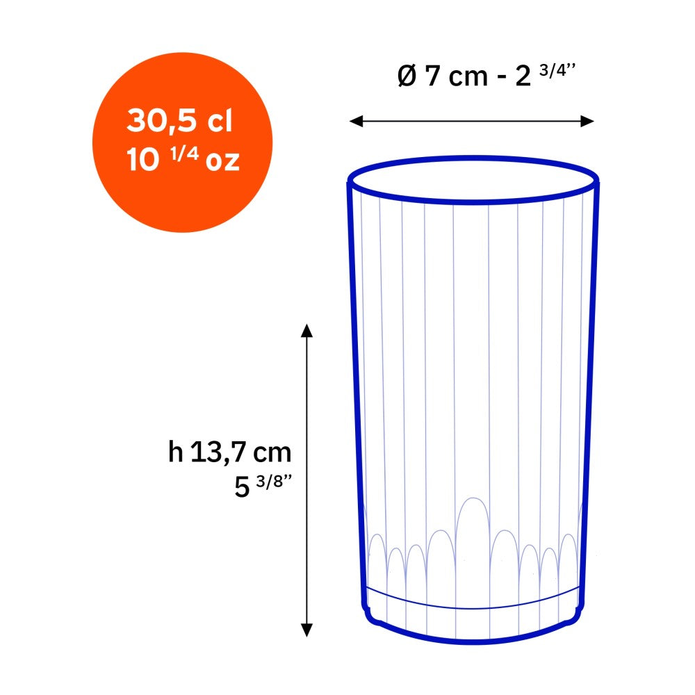Verre à Cocktail Manhattan 31cl x6