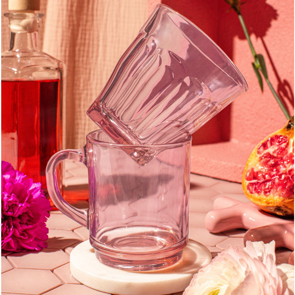 Duralex Canada Versailles Rose Mug Pink Tempered glass 260ml Clementine Boutique