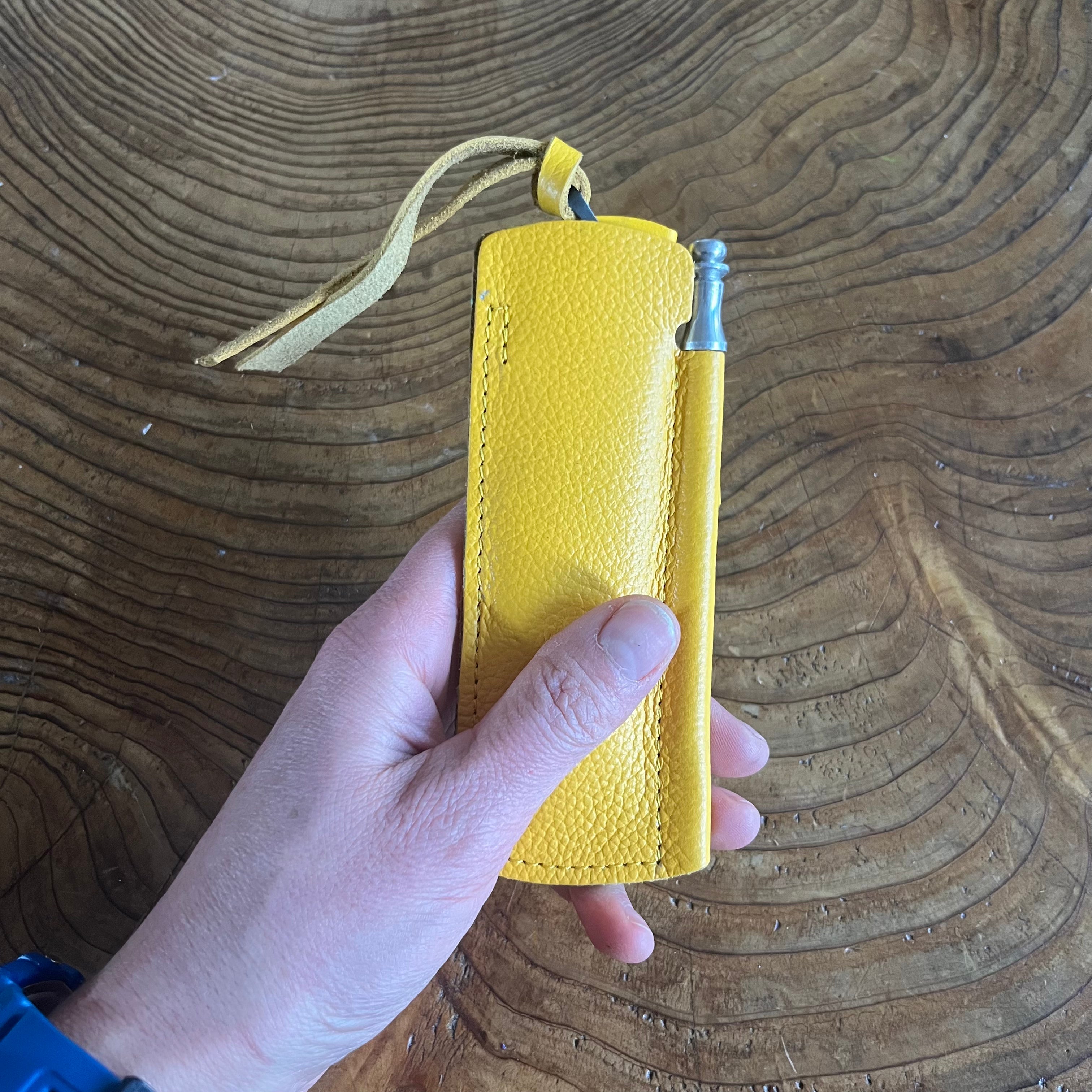 Douk-Douk Pocket Knife Set with sharpening steel and leather sleeve