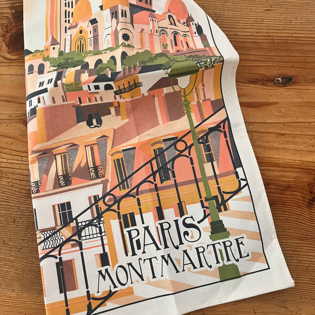 Montmartre Village Tea Towel