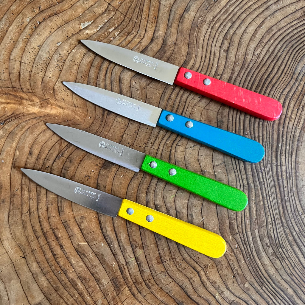 Paring kitchen knife, color wood handle