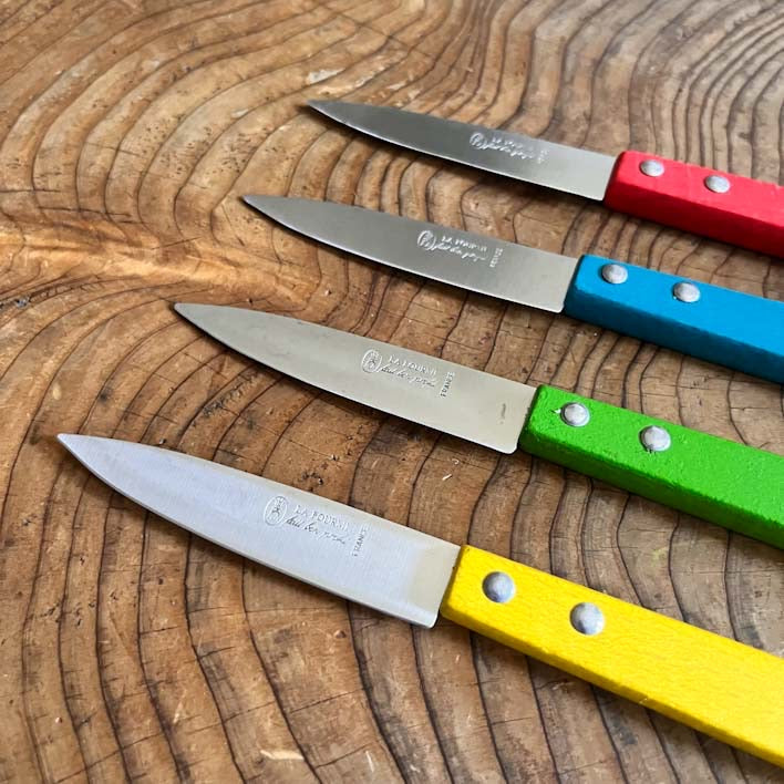 Paring kitchen knife, color wood handle