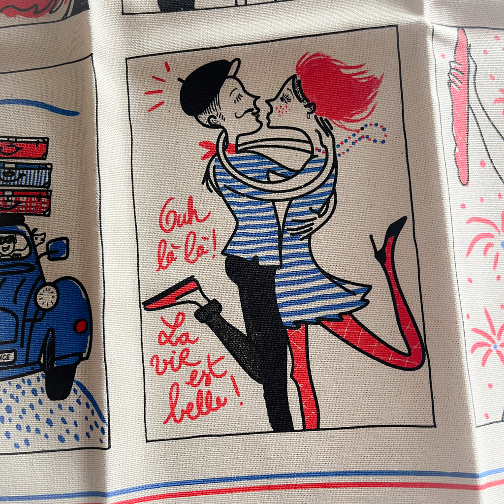 French Symbols Tea Towel