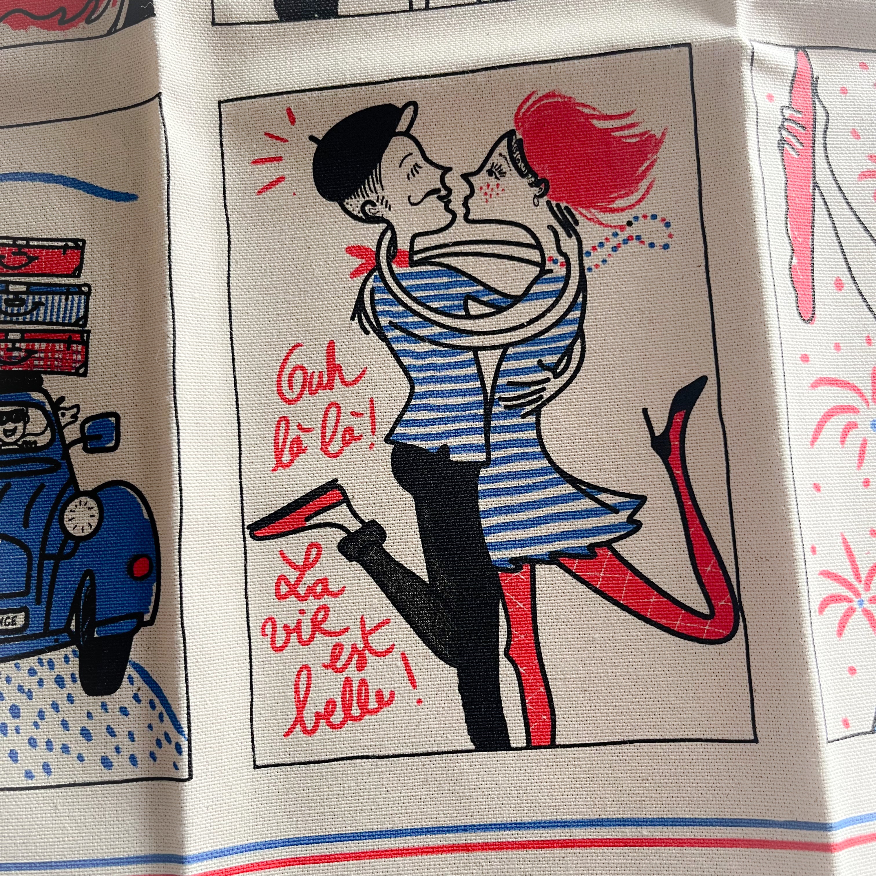 French Symbols Tea Towel