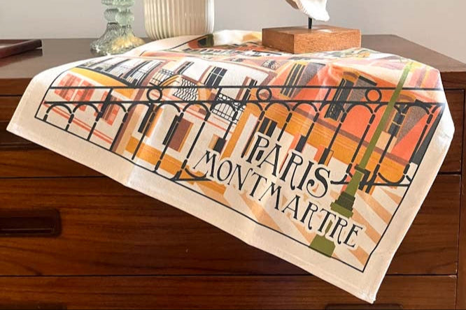 Montmartre Village Tea Towel