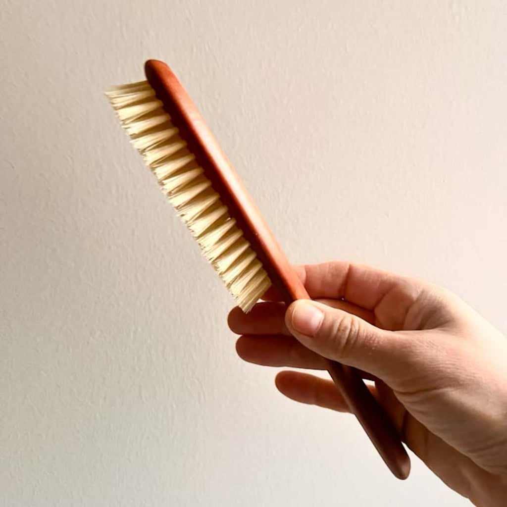 Oblong Pearwood Hairbrush – Natural  Bristles