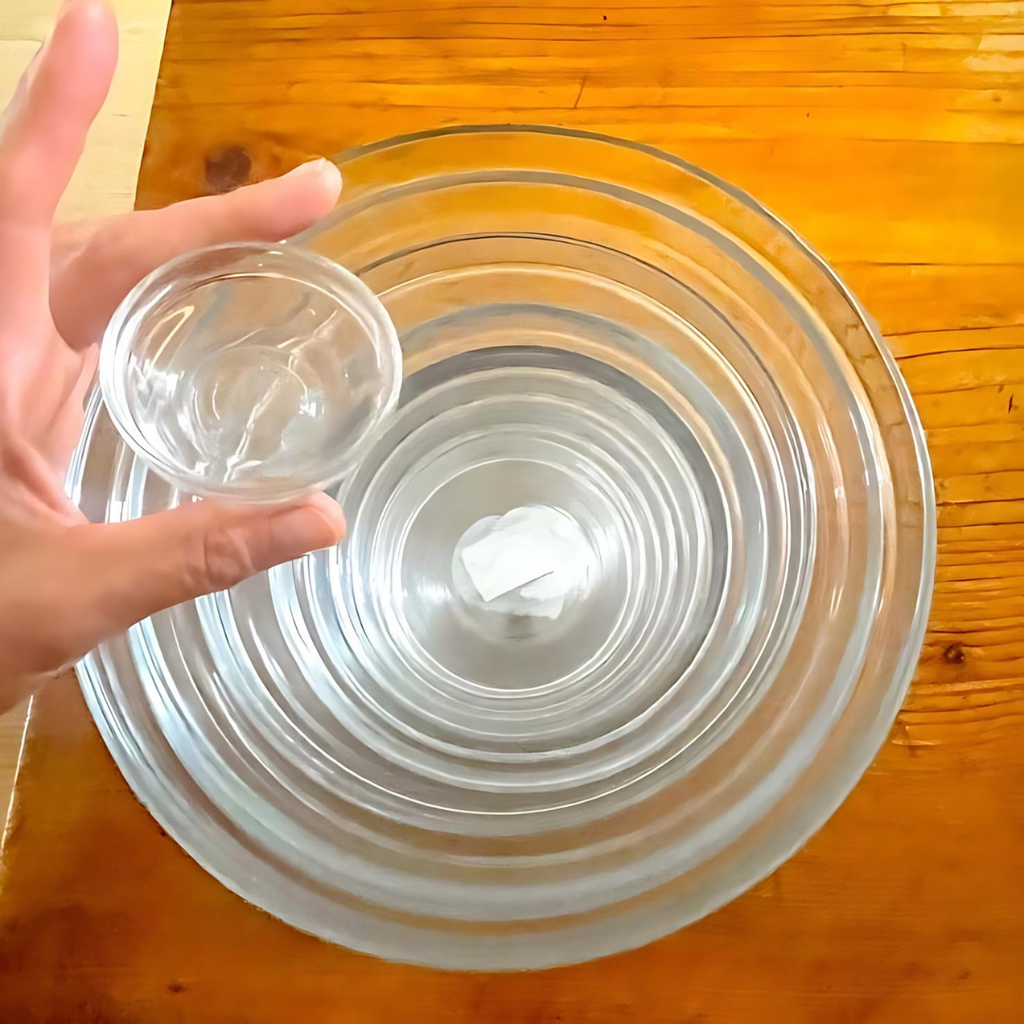 Duralex Canada Lys Set of 9 stackable mixing bowls, tempered glass at Clementine Boutique Made in France