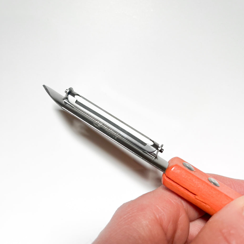 Pollux Peeler Knife with mobile blade, wood handle made in France Clementine Boutique Toronto