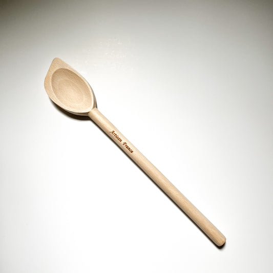 Corner Pointed Cooking Spoon in Beechwood 30 cm Artisan France Clementine Boutique Toronto