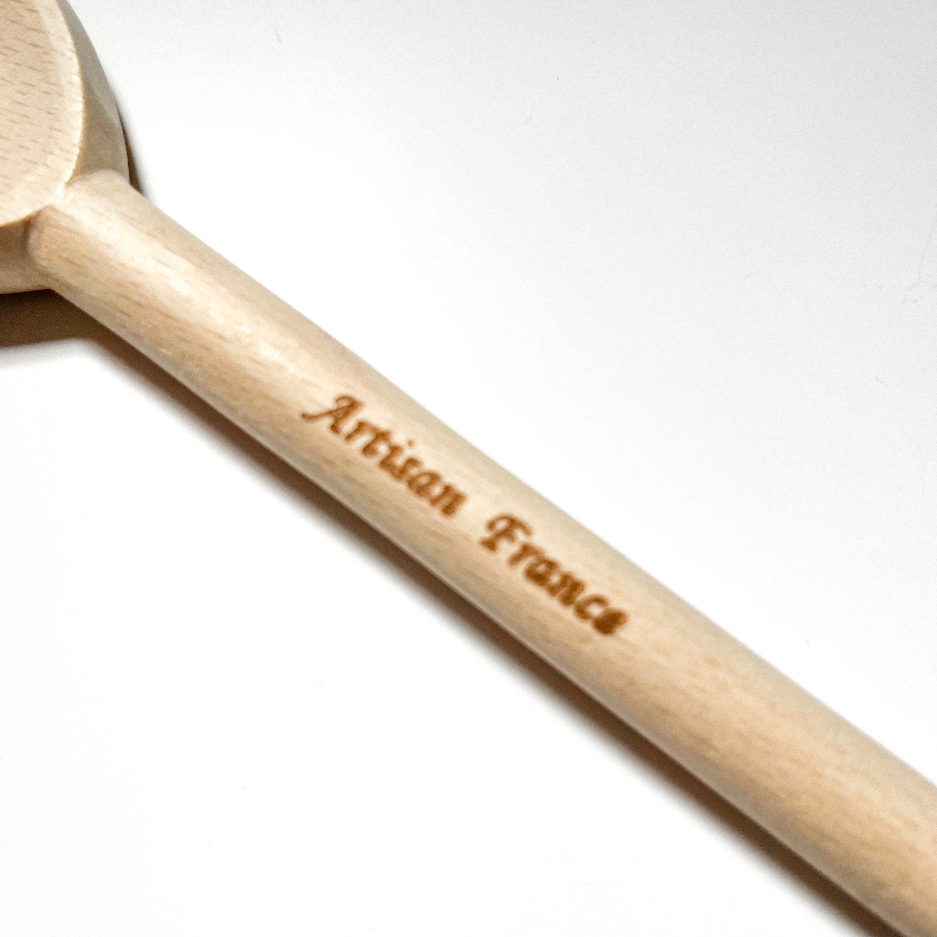 Corner Pointed Cooking Spoon in Beechwood 30 cm Artisan France Clementine Boutique Toronto